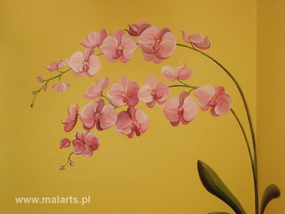 Gliwice - malowany motyw roślinny